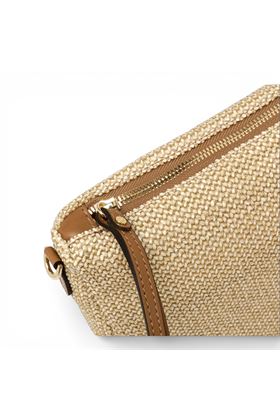 Pochette Gianni Chiarini in paglia intrecciata colore naturale. GIANNI CHIARINI | 12155-NATURALE CUOIO